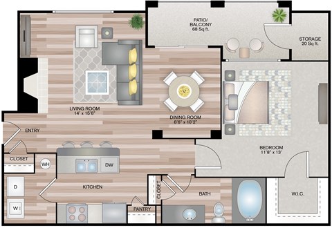 Decklan 1 bedroom